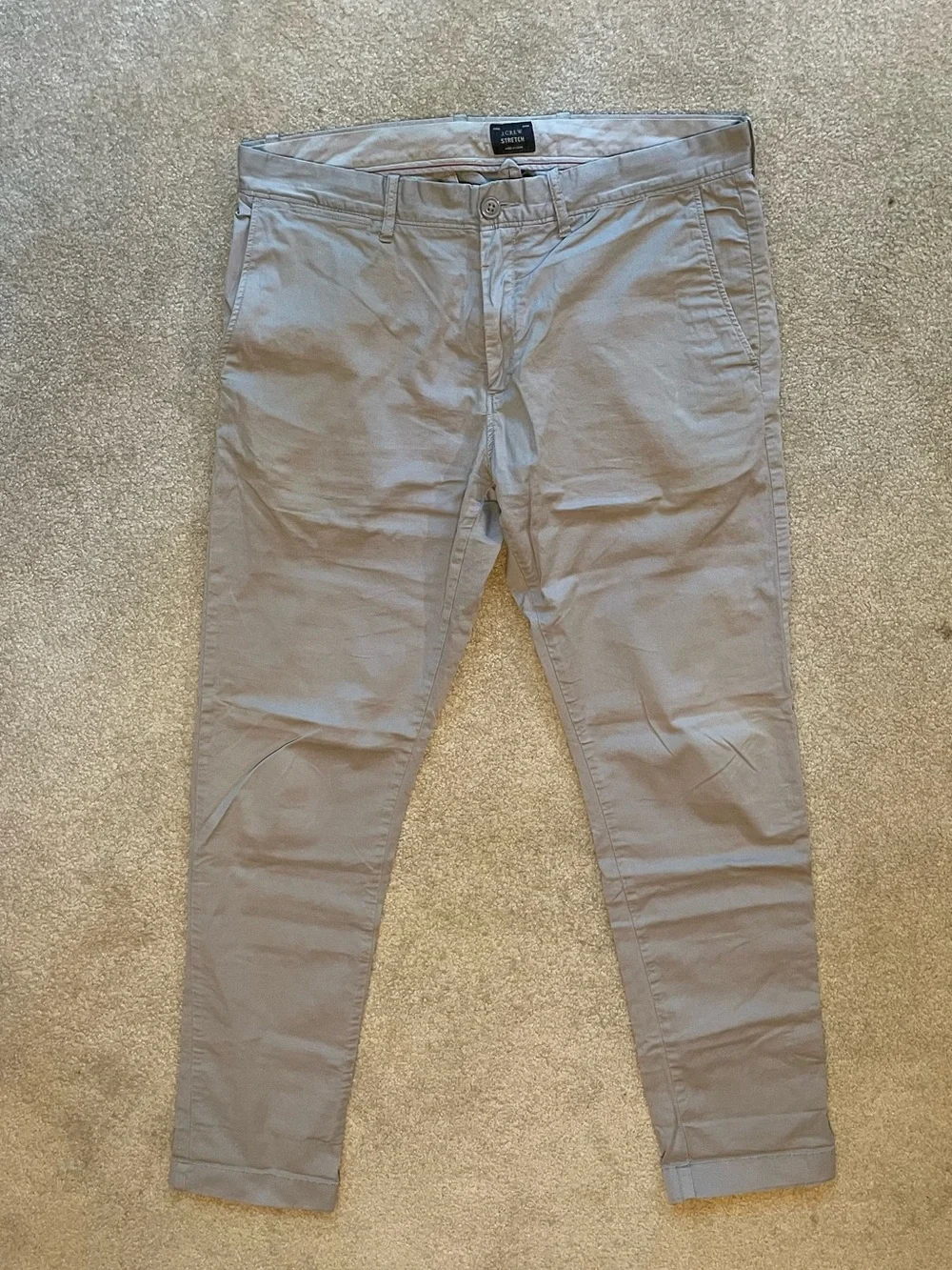 J.Crew 484 Slim-Fit Stretch Lightweight Chino Pants in Gray 33/32